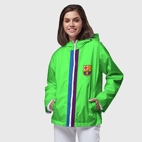 Женская ветровка Barcelona fc sport line / 3D-Белый – фото 3