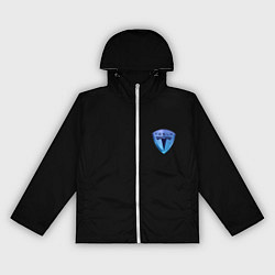 Ветровка с капюшоном женская Tesla logo neon, цвет: 3D-белый