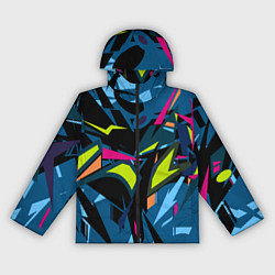 Ветровка с капюшоном женская Настоящая абстракция, цвет: 3D-черный