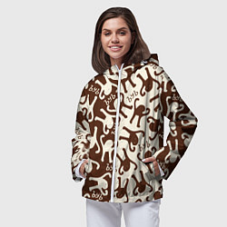 Ветровка с капюшоном женская Ъуъ съука mem retro, цвет: 3D-белый — фото 2