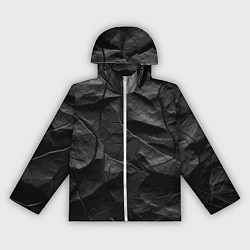 Ветровка с капюшоном женская Текстура темной скалы, цвет: 3D-белый