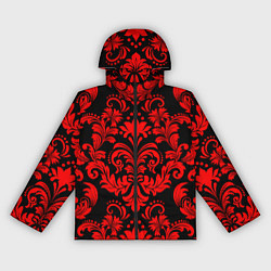 Ветровка с капюшоном женская Дамаск узор, цвет: 3D-черный