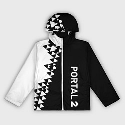 Ветровка с капюшоном женская Portal geometry steel, цвет: 3D-белый