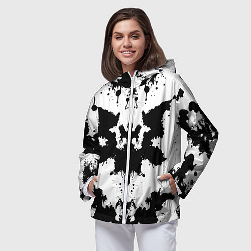 Женская ветровка Психоделический тест Роршаха / 3D-Белый – фото 3