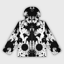 Ветровка с капюшоном женская Psychedelic Rorschach test - ai art, цвет: 3D-черный