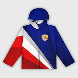 Ветровка с капюшоном женская Россия - униформа федерации, цвет: 3D-черный