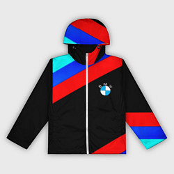 Ветровка с капюшоном женская BMW line sport, цвет: 3D-белый
