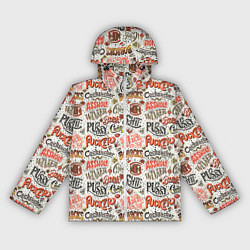 Ветровка с капюшоном женская Нецензурные слова, цвет: 3D-белый