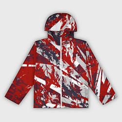 Ветровка с капюшоном женская Яркий абстрактный узор для спорта, цвет: 3D-белый