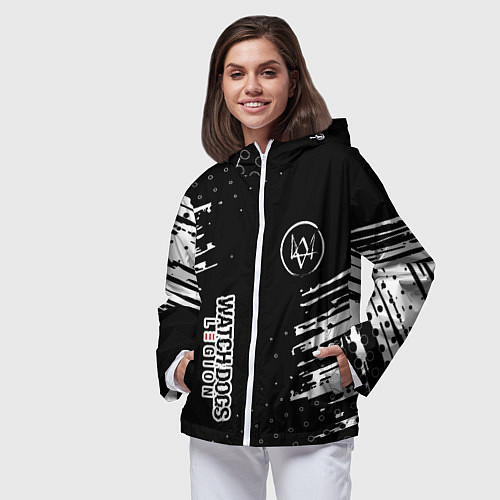 Женская ветровка Watch dogs краски / 3D-Белый – фото 3