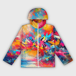 Женская ветровка Красочная абстракция - импрессионизм