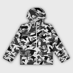 Женская ветровка Камуфляж птицы чёрный