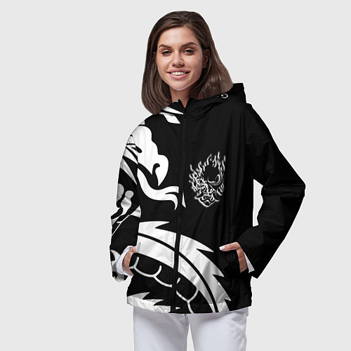 Женская ветровка Samurai dragon steel japan / 3D-Черный – фото 3