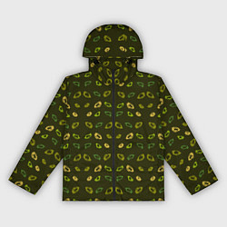 Женская ветровка Абстрактные зелено - золотые кольца