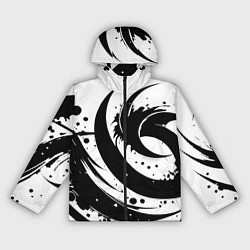 Ветровка с капюшоном женская Ai art black and white abstraction, цвет: 3D-черный