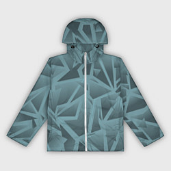 Ветровка с капюшоном женская Абстракция разбитое стекло, цвет: 3D-белый