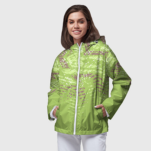 Женская ветровка Крокодила кожа абстракция / 3D-Белый – фото 3