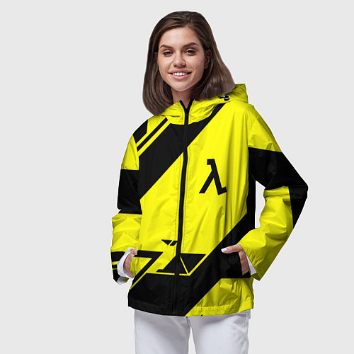 Женская ветровка Half life geometry / 3D-Черный – фото 3