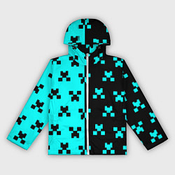 Ветровка с капюшоном женская Minecraft pattern game, цвет: 3D-белый