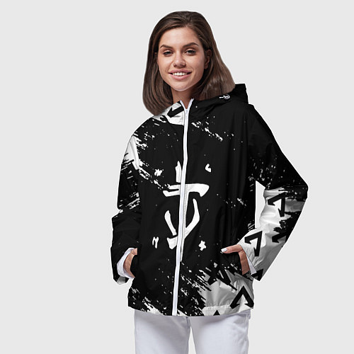 Женская ветровка Doom палач лого / 3D-Белый – фото 3