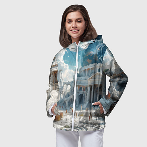 Женская ветровка Фантастическая античность / 3D-Белый – фото 3