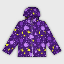 Ветровка с капюшоном женская Мелкие кляксы, цвет: 3D-белый