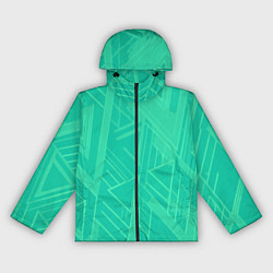 Женская ветровка Мятный зелёный однотонный геометричный