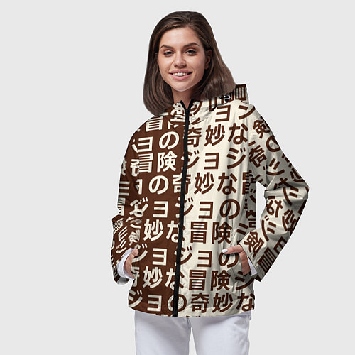 Женская ветровка Japan pattern / 3D-Черный – фото 3