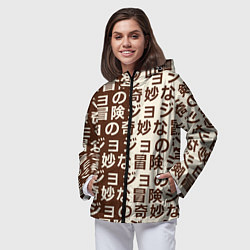 Ветровка с капюшоном женская Japan pattern, цвет: 3D-черный — фото 2