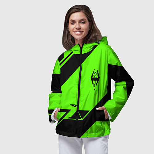 Женская ветровка The Elder Scrolls geometry steel / 3D-Черный – фото 3