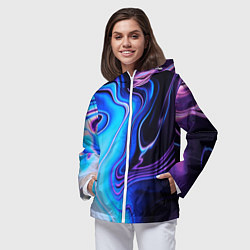 Ветровка с капюшоном женская Abrupt neon colors, цвет: 3D-белый — фото 2