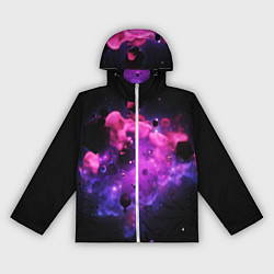 Ветровка с капюшоном женская Космическая геометрия, цвет: 3D-белый