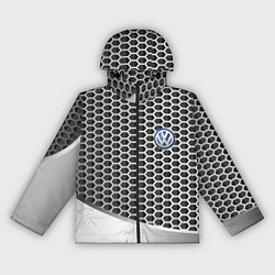 Ветровка с капюшоном женская Volkswagen metal motors, цвет: 3D-черный
