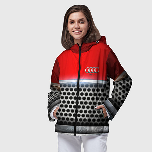 Женская ветровка AUDI metal collection game / 3D-Черный – фото 3