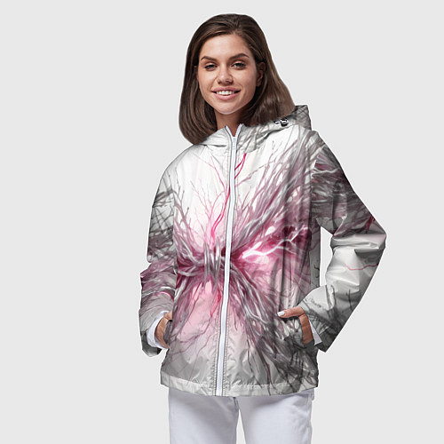 Женская ветровка Электрическое сплетение / 3D-Белый – фото 3