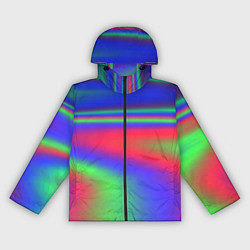 Ветровка с капюшоном женская Неоновые цвета градиент краски, цвет: 3D-черный