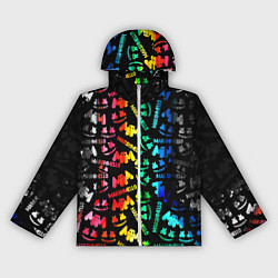 Ветровка с капюшоном женская Marshmello neon color, цвет: 3D-белый