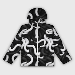 Женская ветровка Черные и белые змеи