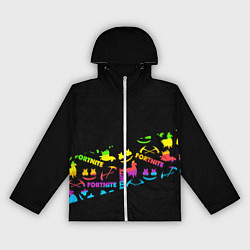 Ветровка с капюшоном женская Fortnite rainbow, цвет: 3D-белый
