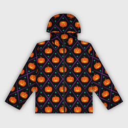 Ветровка с капюшоном женская Звёздные тыквы, цвет: 3D-черный