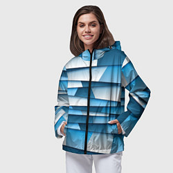Ветровка с капюшоном женская Geometry line, цвет: 3D-черный — фото 2