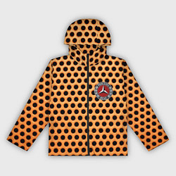 Ветровка с капюшоном женская Mercedes benz metal auto, цвет: 3D-черный