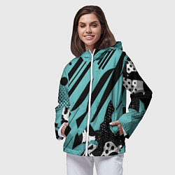 Ветровка с капюшоном женская Спорт динамика скорость, цвет: 3D-белый — фото 2