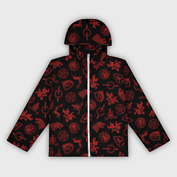 Ветровка с капюшоном женская Houses logo pattern Game of Thrones, цвет: 3D-белый