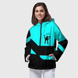 Ветровка с капюшоном женская Ъуъ съука геометрия, цвет: 3D-черный — фото 2