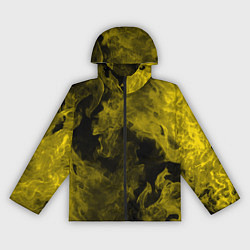 Ветровка с капюшоном женская Жёлтый дым в огне, цвет: 3D-черный