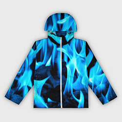 Женская ветровка Синий огонь текстура