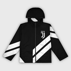 Ветровка с капюшоном женская Juventus line white, цвет: 3D-черный
