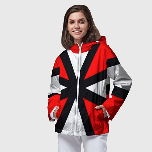 Женская ветровка Полосы амбрелла / 3D-Белый – фото 3