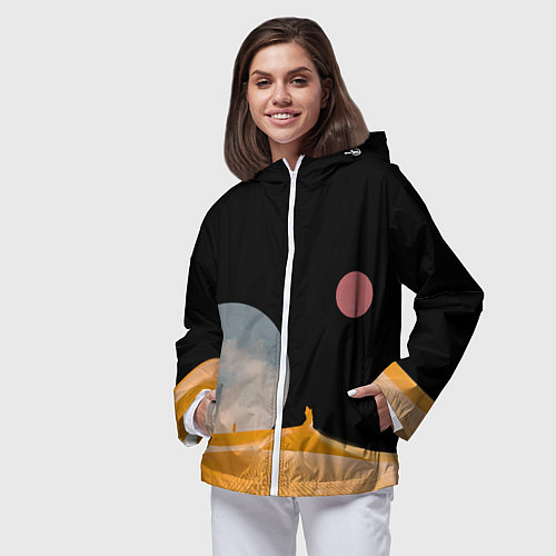 Женская ветровка Arrakis sandworm Dune / 3D-Белый – фото 3